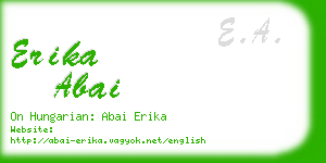 erika abai business card